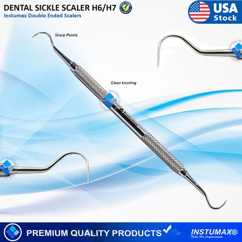 SICKLE SCALER H6/H7 DENTAL INSTRUMENT PERIODONTAL  PROHYGIENE STAINLESS STEEL - Picture 2 of 4