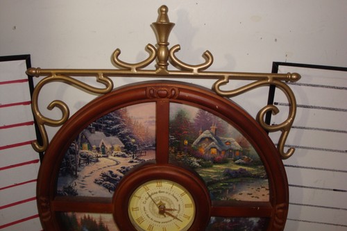 Thomas Kinkade "A Time For Every Season" working Wall Clock with 4 tiles 2002 - 第 2/13 張圖片