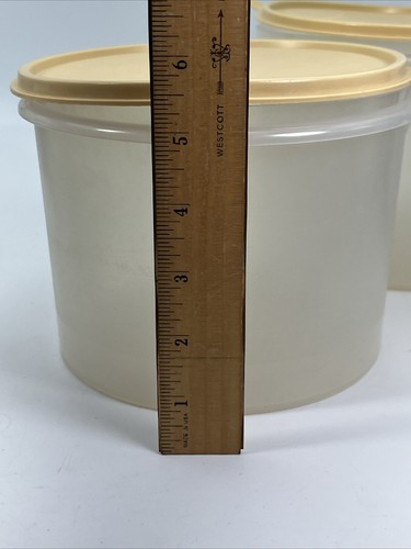 Vintage Tupperware 265-15 klar Kanister & 266-11 Deckel Vorratsbehälter - Bild 10 von 11