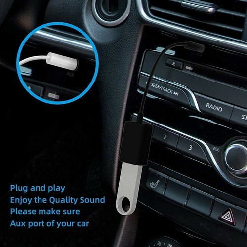 3.5mm AUX Audio Jack Plug Male to USB 2.0 Female OTG Converter Lead Adapter Car/ - Afbeelding 3 van 18