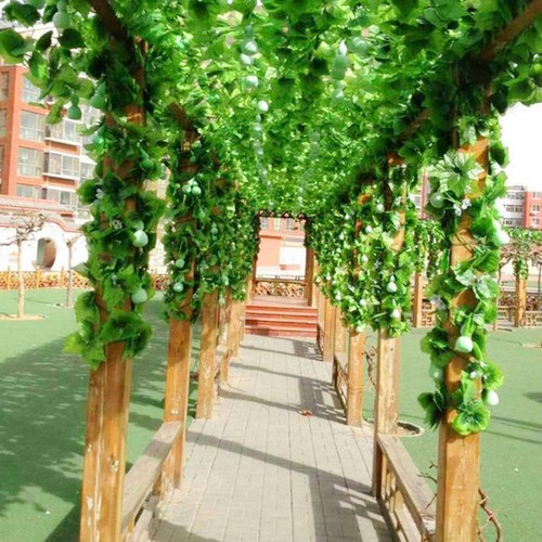 60pcs 2M Artificial Ivy Vine Fake Foliage Hanging Leaf Garland Plant Party Decor - Picture 9 of 14