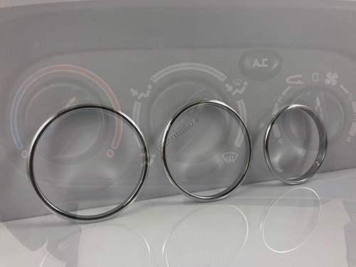 Pour Renault Megane I 96-02 Anneaux De Ventilation Chromes Aluminium 3 pieces - Picture 3 of 6