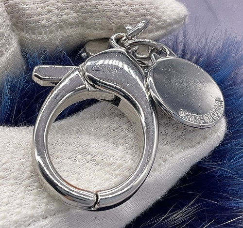 Rebecca Minkoff Fox Tail Bag Charm Key Ring 100% Genuine Alopex Lagopus Dyed - Picture 13 of 21