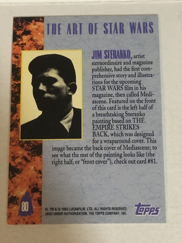 Star Wars Galaxy Trading Card #80 Art Of Star Wars - Bild 2 von 2