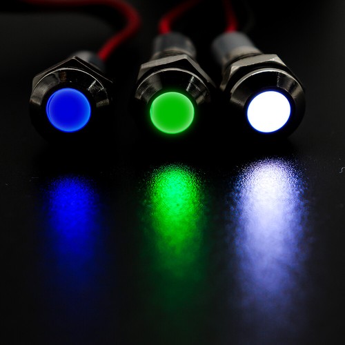 5 Stück IP67 6 mm LED Wasserdicht Metall Kontrollleuchte Signallampe mit Kabel 12/220 V - Bild 9 von 14