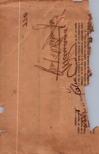 1923 KUBANISCHE NICOLAS PANAGA LAFUENTE UNION ATLETICA VERTRAGS BASEBALL DOKUMENT - Bild 4 von 4