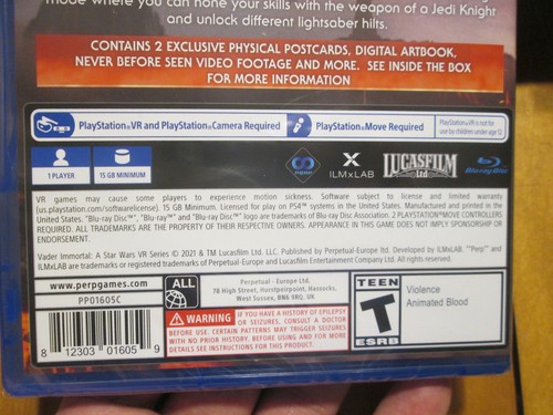 A STAR WARS VR SERIES VADER IMMORTAL SPECIAL RETAIL EDITION PS4 PLAYSTATION 4 - Picture 6 of 6