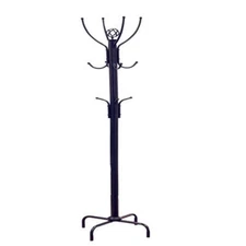 Homecraft Furniture Coat Rack Black Metal Construction 8-Hooks x 73 in. Height