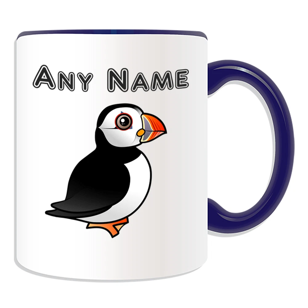 Personalised Puffin Mug  - Custom Name Coffee Cup for Kitchen & Dining