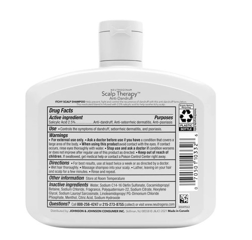 Neutrogena Scalp Therapy Anti-Dandruff Medicated Itchy Scalp Shampoo w/ Menthol  - Bild 2 von 2