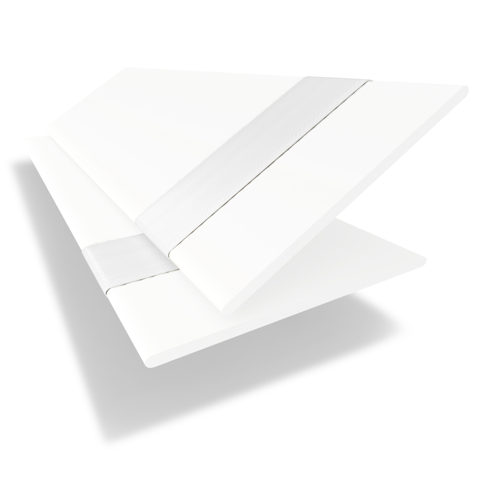 WHITE FAUX WOOD TAPED VENETIAN WOODEN BLIND - MADE TO MEASURE - 5 YEAR GUARANTEE