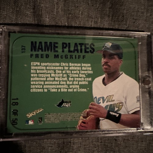 1998 Skybox Dugout Axcess Inside Axcess /50 Fred Mcgriff 🔥1/1🔥”CRIME DOG” - Picture 3 of 7