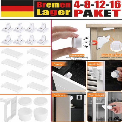 Magnetische Kindersicherung Schrank und Schubladen --4/8/12/16x