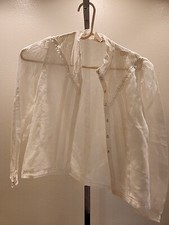 Jessica Gunnies Gunne Sax Women's Vintage Blouse Lace Pearl Delicate See Below