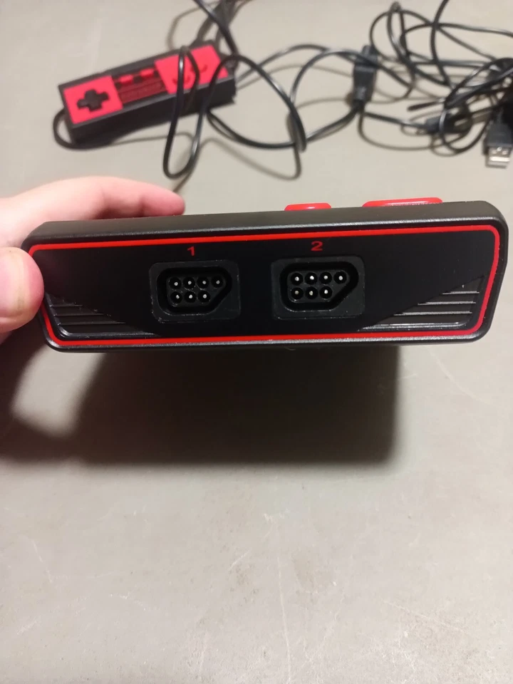 Nintendo NES Retro-Bit Retro Entertainment System Black/Red - Works! - Image 2 of 4