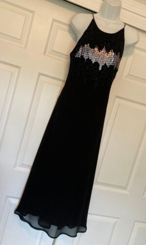 Cachet FIT & FLARE GOWN maxi LONG sequins beaded size L PROM/CRUISE TIME - Picture 6 of 12