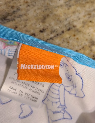 Nickelodeon Women Size S Faux Wrap Tie Back Top Scrubs Dora Explorer Rainbow - Picture 3 of 10