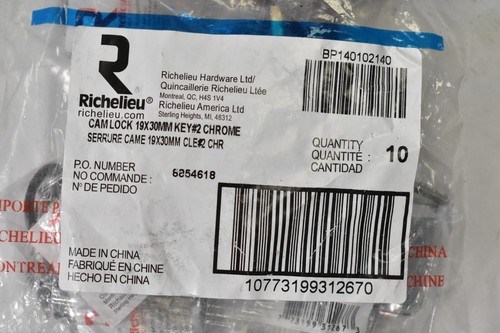 10 Stück Richelieu Nockenschlösser BP140102140 für Plattenstärken bis 23 mm - Bild 2 von 7