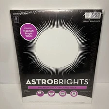 Astrobrights/Neenah Bright White Cardstock, 8.5" x 11", 65 lb/176 gsm, White,...