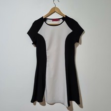Boohoo Size 14 Black White Dress