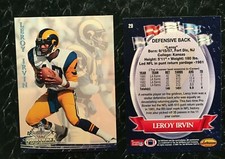 Leroy Irvin 1994 Ted Williams Football Card LA RAMS Card #29