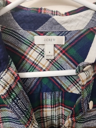 J.Crew Women's Size 8 Plaid Long-Sleeve Buttons Front  - Picture 4 of 10