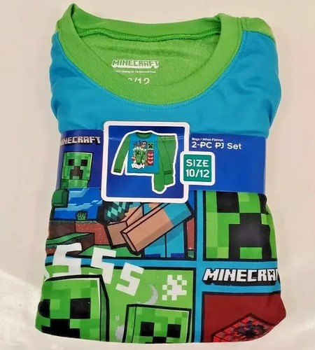 Minecraft Creeper Boys 2 Piece Pajama PJ Set Long Sleeve Various Sizes Available - Picture 5 of 8