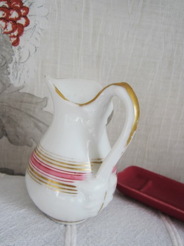 Ancienne dinette porcelaine Set de toilette Broc porte savon 1940/50 VINTAGE - Imagen 4 de 7