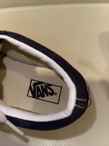 Vans Ward Unisex Kids Shoes Sneakers Skate Casual Low Tops Size 1.5 Blue White - Picture 6 of 9