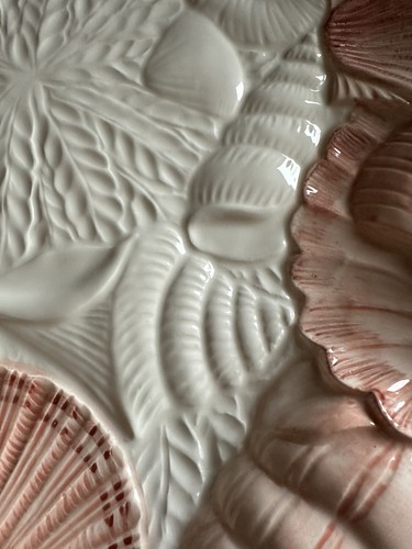 Porcelain Sea Shell Serving Platter Lord & Taylor Beach Decor Japan 12” Relief - Picture 21 of 24