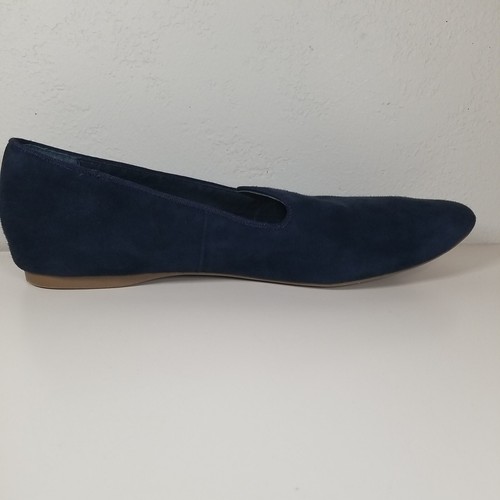 Birdies – Damengröße 11 The Heron marineblaue Samt-Slipper Smoking-Halbschuhe - Bild 8 von 12