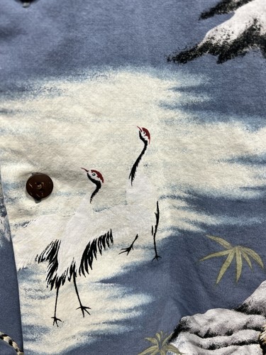 Camisa de campamento vintage Go Barefoot RARA brazalete estampado de tigres 2XL hecha en Hawai EE. UU. - Imagen 4 de 12