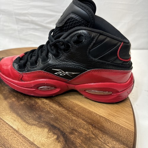 Reebok Question Shoes Mid Junior Street Sleigh Black Red GV7182 Youth Size 5.5 - Picture 10 of 17