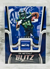 2021 PANINI PLAYBOOK FOOTBALL #BTZ-DKM DK METCALF BLITZ INSERT CARD (SEAHAWKS)