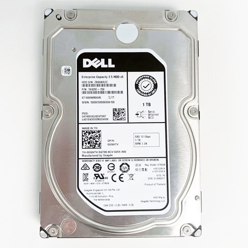 Dell 1TB 7.2K 3.5" NL SAS 12Gbps HDD ST1000NM0045 0DGNTV Server Hard Drive - Picture 1 of 3