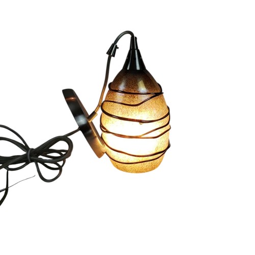 Elk 1 Vines Iridescent Incandescent Pendant Light Satin Nickel E92051 Glass - Picture 11 of 11