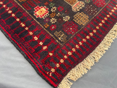 Afghan Pictorial Rug 2'10x4'4 Vintage Hand Knotted Wool Tribal Lion Artwork rug - Picture 4 of 10