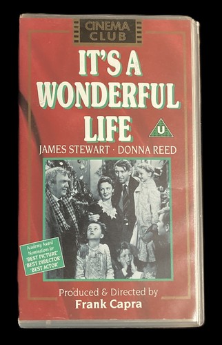 It's a Wonderful Life 1946 VHS Video Movie 1990 James Stewart Donna Reed