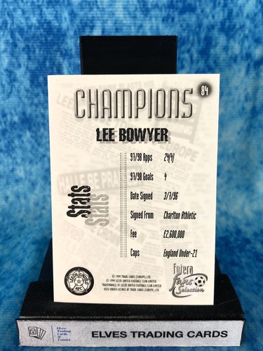 Leeds 1999 Futera Fans Selection SINGLE Football Trading Card Base Futera 1999 - Picture 169 of 253