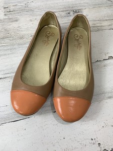 SEYCHELLES-Anthropologie-Womens-Shoe-Ballet-Flats-Size-9M-Coral-Brown-Used