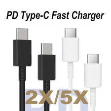 65W 4A USB C to USB C PD Fast Charge Charger Cable For Samsung Android Lot
