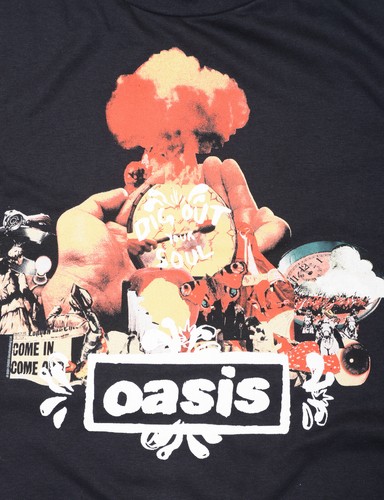 Official Oasis T Shirt Atomic Collage Dig Out Your Soul New Black S M L XL XXL - Picture 3 of 6