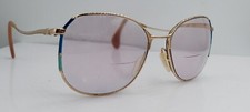 Vintage Zeiss R 6660 Gold Blue Oval Metal Sunglasses Germany FRAMES ONLY