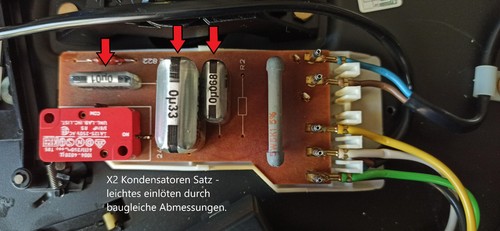 NEU Kondensatoren Reparatur-Satz + 1 Steuerpimpel für DUAL CS505 / CS508 / CS522 - Bild 2 von 3