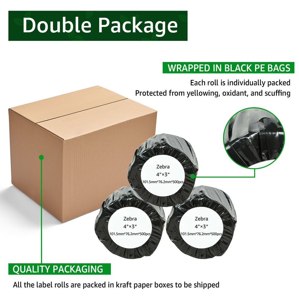 2 Etiquetas De Papel Térmico Direto Para Zebra ZP-500, ZD410, ZD420 - Foto 2