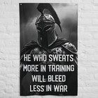 Spartan Gym Flag - Workout Motivation Tapestry - Weightlifting Decor