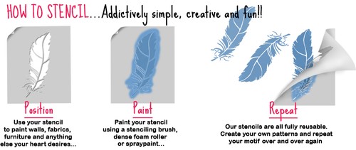 Seaweed stencil sea life home wall decor Nautical reusable painting stencils - Picture 5 of 6