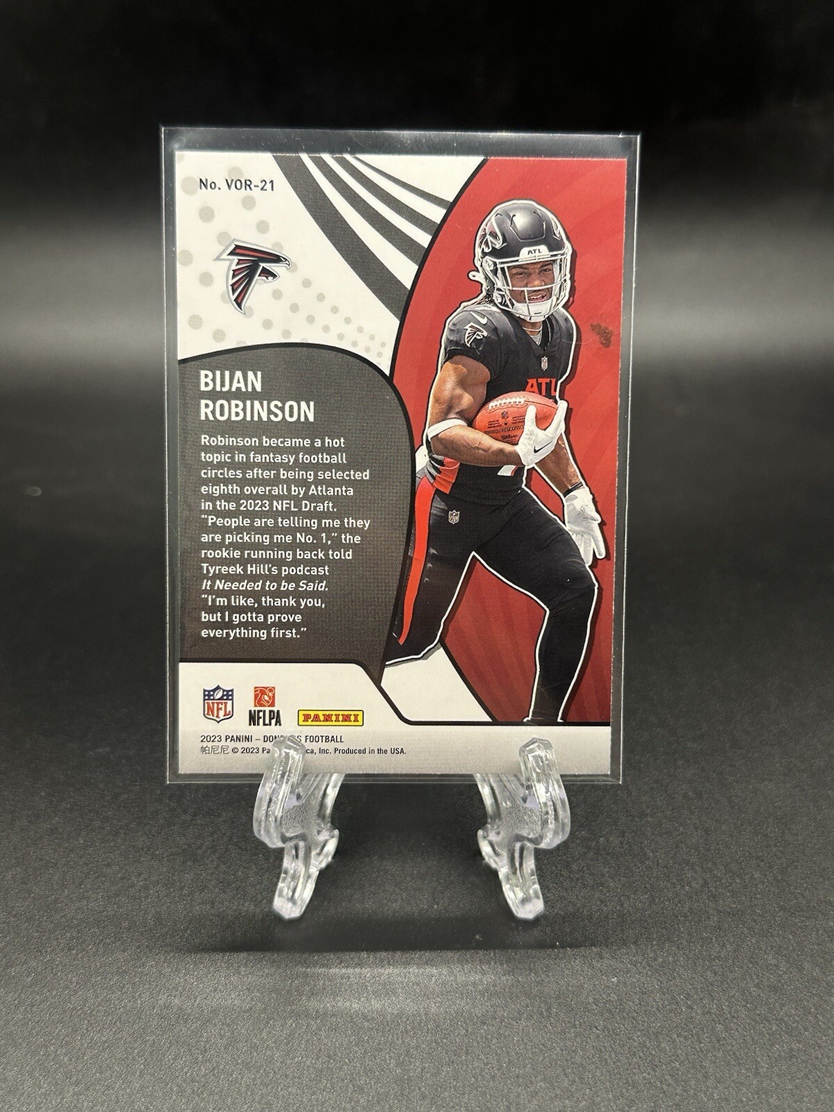 2023 Panini Donruss - Vortex #VOR-21 Bijan Robinson (RC) A00592