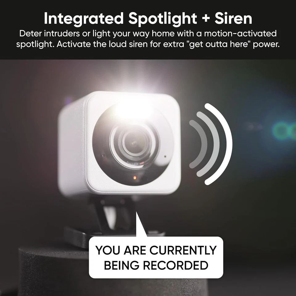 Wyze Cam V4 2K HD Wi-Fi Smart Home Security Camera,  White, Ship From China - Image 3 of 4