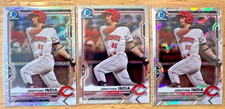 3x 2021 Bowman Chrome Prospects Jonathan India Lot #BCP-46: Mojo + Atomic + Base